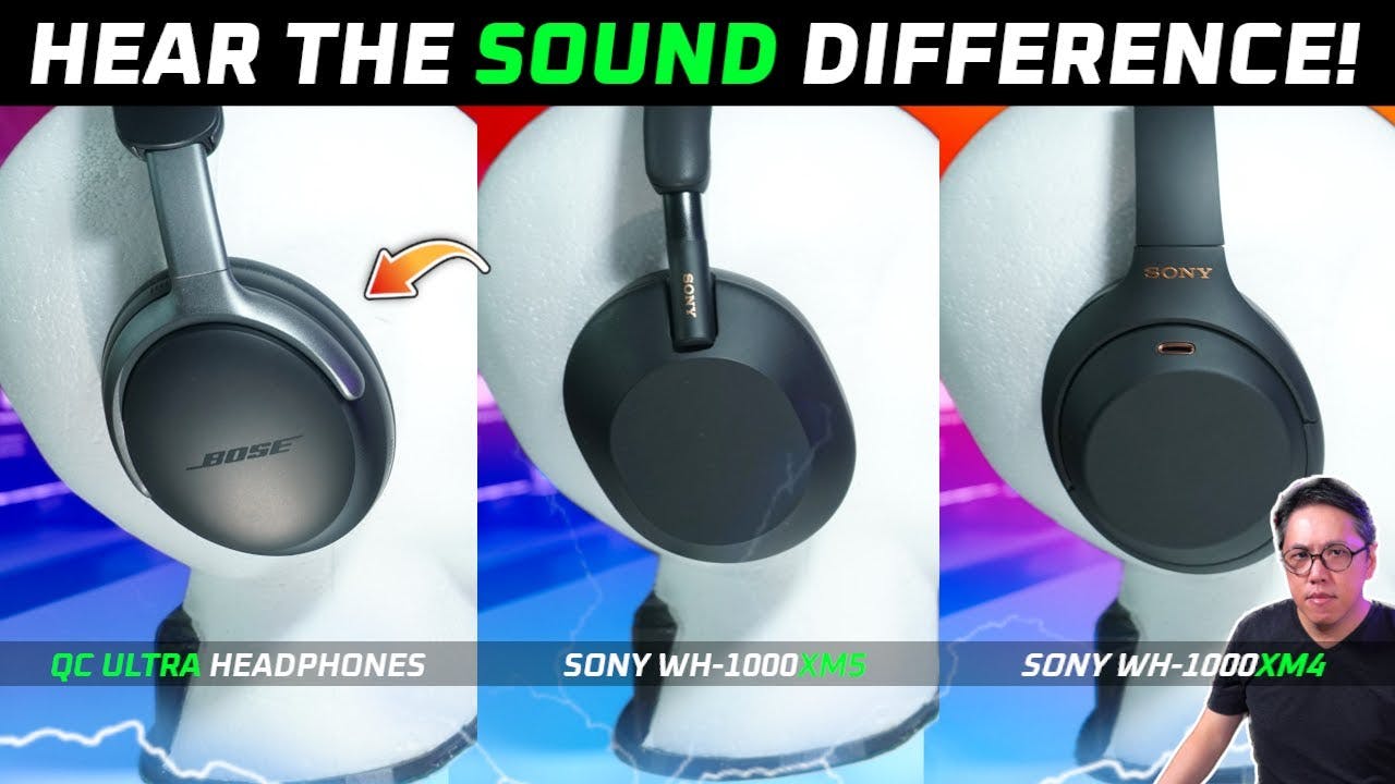 Jämförelse av Bose QuietComfort Ultra, Sony WH-1000XM5 och WH-1000XM4: Vilka hörlurar är bäst för dig?