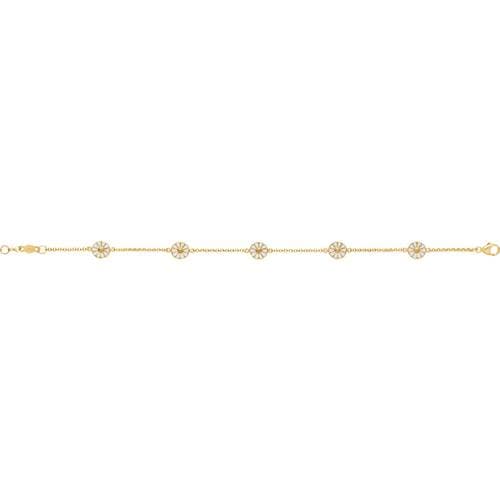 Georg Jensen Daisy Bracelet - Gold/White
