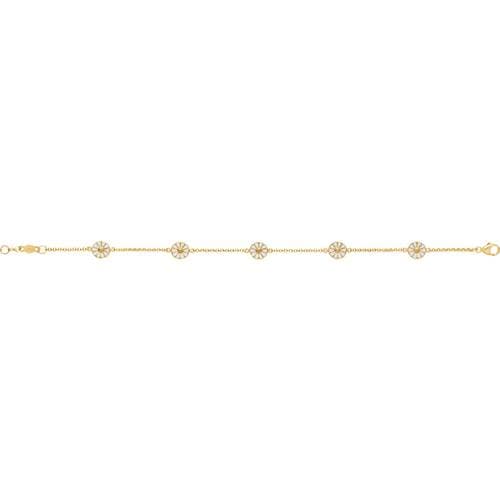 Georg Jensen Daisy Bracelet - Gold/White