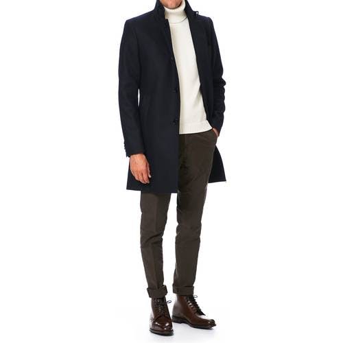 J.Lindeberg Holger Compact Melton Coat - Blue