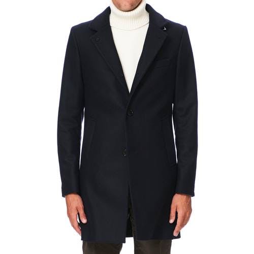 J.Lindeberg Holger Compact Melton Coat - Blue