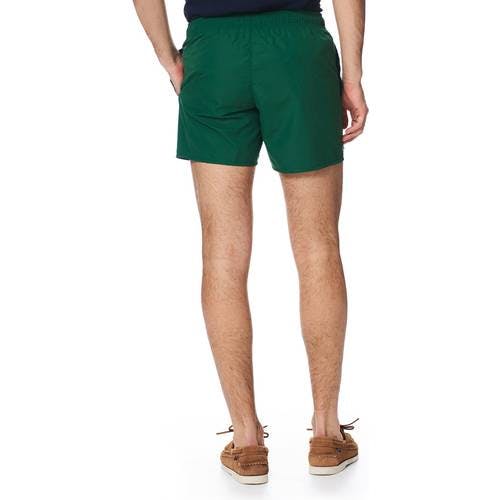 Lacoste Light Quick-Dry Swim Shorts - Green/Navy Blue