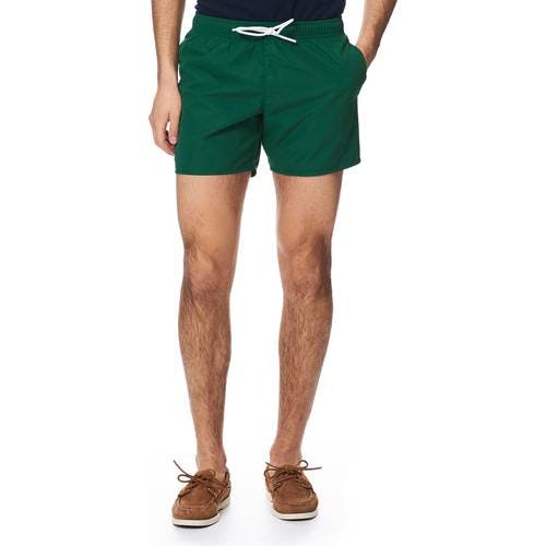 Lacoste Light Quick-Dry Swim Shorts - Green/Navy Blue