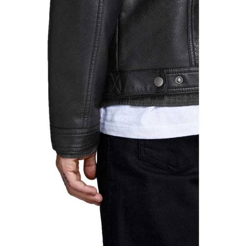 Jack & Jones Imitation Leather Jacket - Black