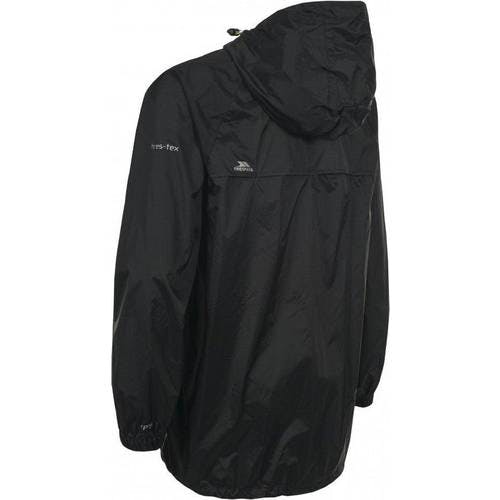 Trespass Qikpac Unisex Waterproof Packaway Jacket - Black