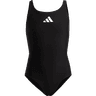 adidas Girl's Solid Small Logo Swimsuit