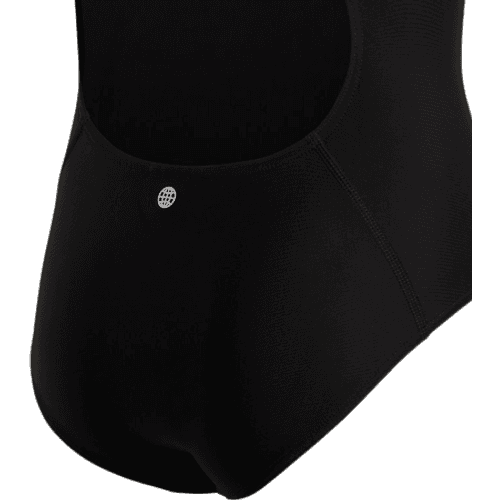 adidas Girl's Solid Small Logo Swimsuit