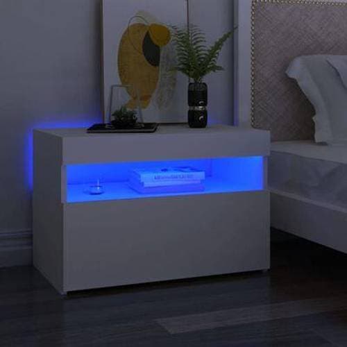 vidaXL Led Lights Sängbord 35x60cm