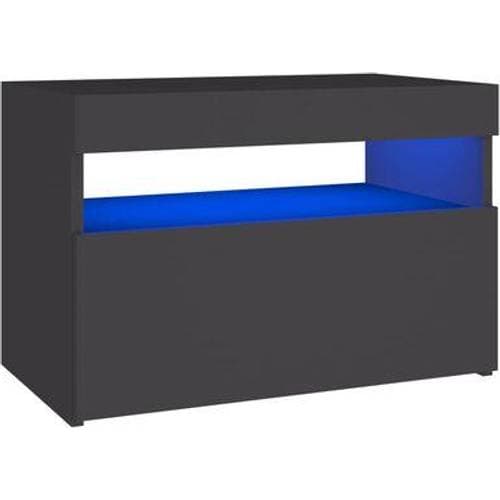vidaXL Led Lights Sängbord 35x60cm