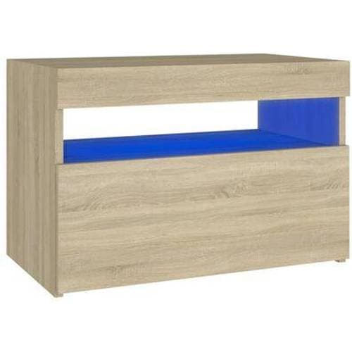 vidaXL Led Lights Sängbord 35x60cm