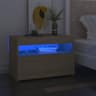 vidaXL Led Lights Sängbord 35x60cm