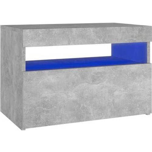 vidaXL Led Lights Sängbord 35x60cm