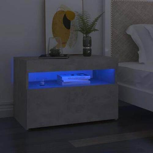 vidaXL Led Lights Sängbord 35x60cm