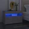 vidaXL Led Lights Sängbord 35x60cm