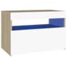 vidaXL Led Lights Sängbord 35x60cm