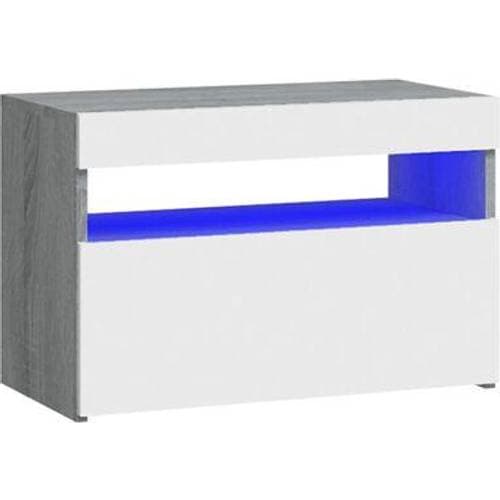 vidaXL Led Lights Sängbord 35x60cm