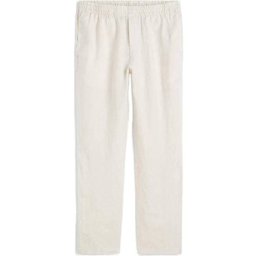 H&M Regular Fit Linen Trousers - Cream