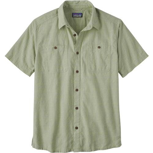 Patagonia Men's Back Step Shirt, L, Rainfonesize Plaid: Salvia Green