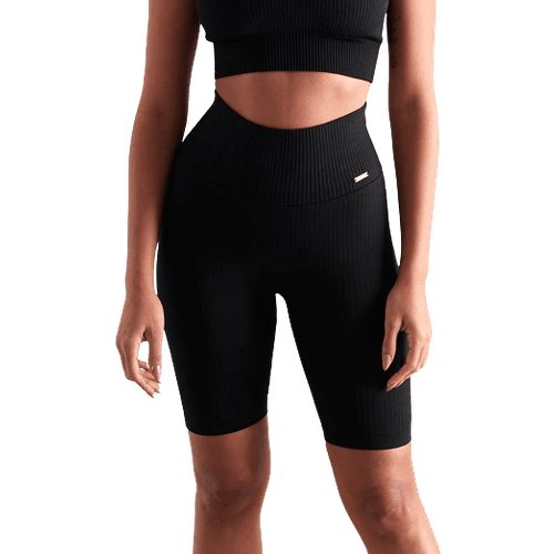 aim'n Ribbed Seamless Biker Shorts - Black