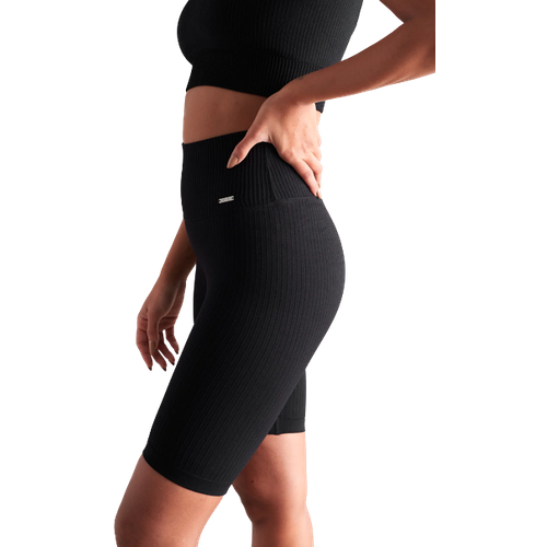 aim'n Ribbed Seamless Biker Shorts - Black