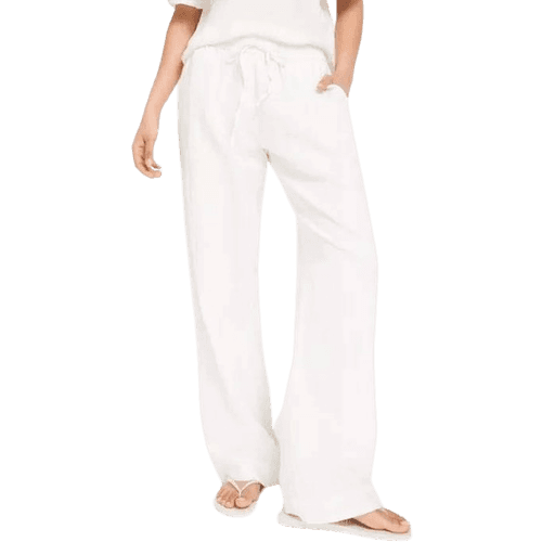 Neo Noir Sonar Linen Pants - White