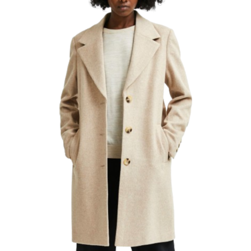 Selected Sasja Single Breasted Coat - Beige