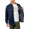 Carhartt Relaxed Fit Denim Fleece Lined Snap-Front Shirt Jacket - Glacier