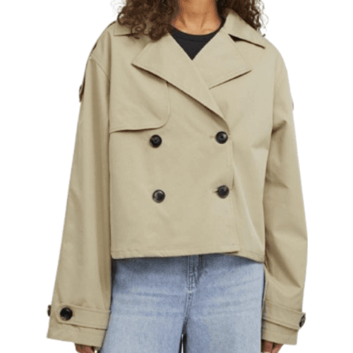 JJXX Carlie Short Trench Coat - Beige/Twill