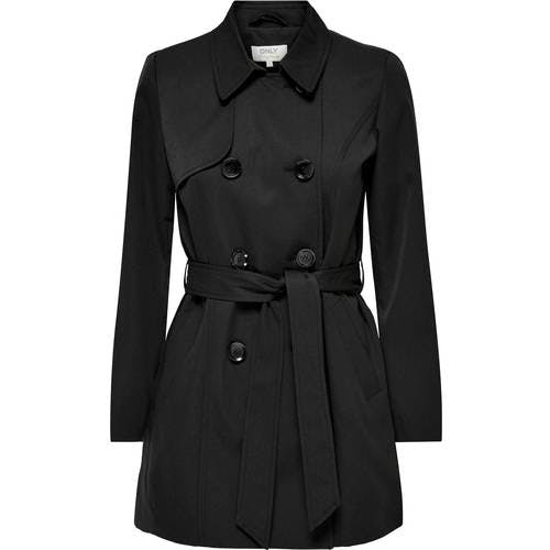 Only Valerie Double Breasted Trenchcoat - Black