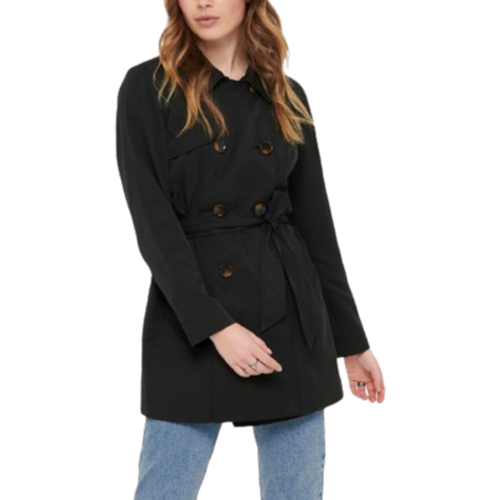 Only Valerie Double Breasted Trenchcoat - Black