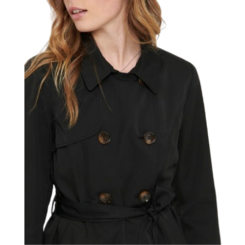 Only Valerie Double Breasted Trenchcoat - Black