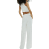 H&M Linen Blend Pull On Trousers - White