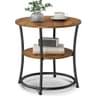 Vasagle 2 Shelves Dark Brown Sängbord