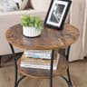 Vasagle 2 Shelves Dark Brown Sängbord