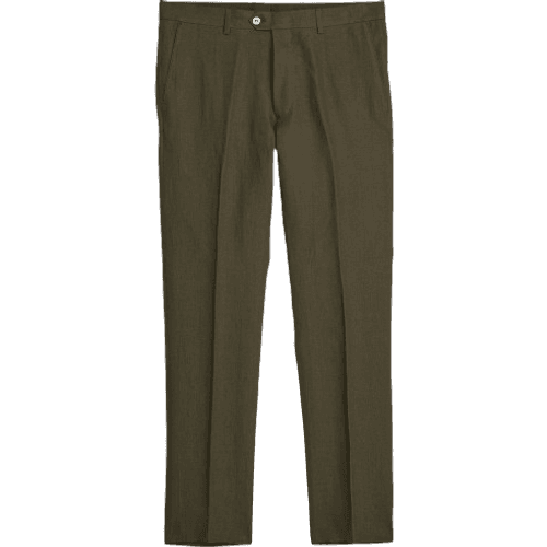 Oscar Jacobson Denz Linen Trousers - Olive