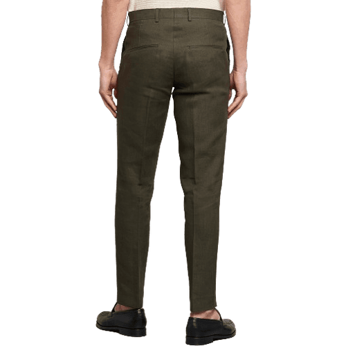 Oscar Jacobson Denz Linen Trousers - Olive