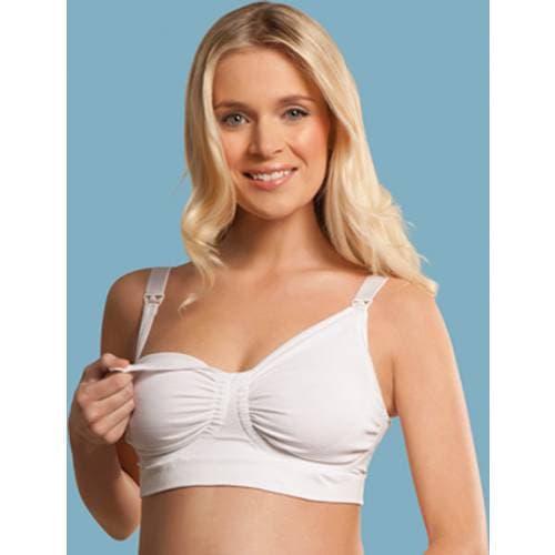 Carriwell Maternity & Nuring Bra Seamless Carri-Gel Supports White