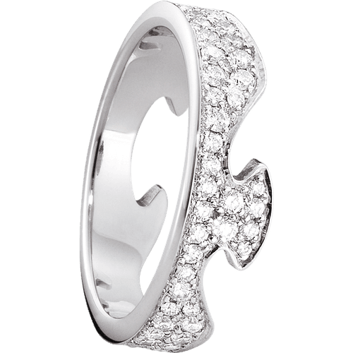 Georg Jensen Fusion End Ring - White Gold/Diamonds