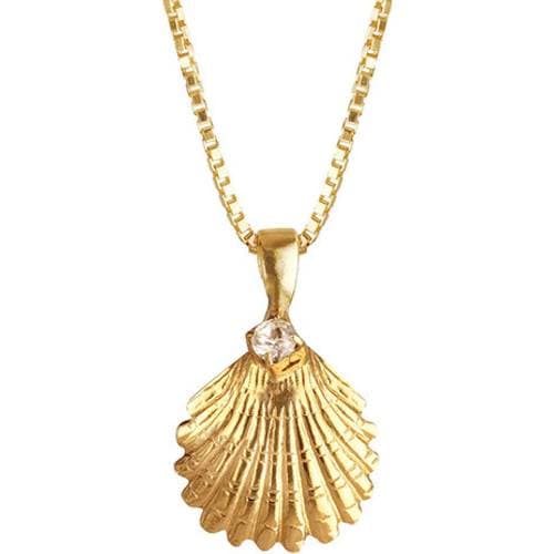 Caroline Svedbom Shell Necklace - Gold/Transparent