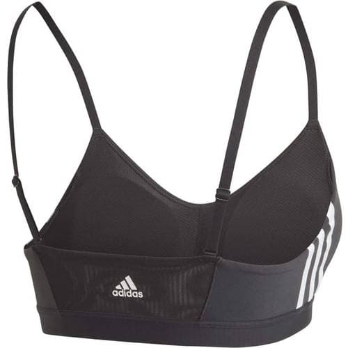 adidas All Me 3-Stripes Sports Bra - Black/White