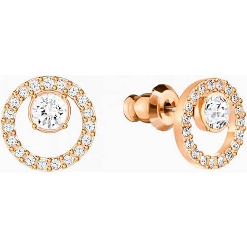 Swarovski Creativity Earrings - Rose Gold/White