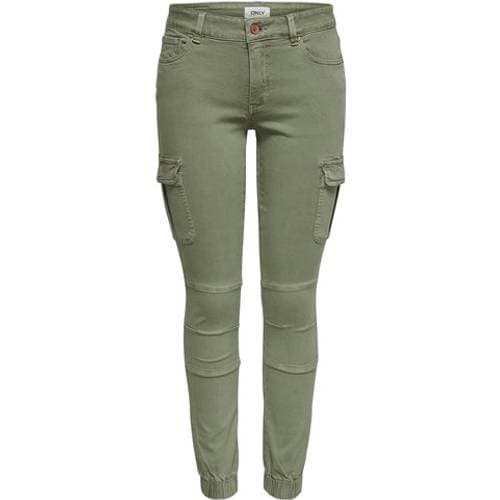 Only Ankle Long Cargo Trousers - Green/Oil Green