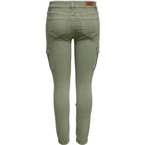 Only Ankle Long Cargo Trousers - Green/Oil Green