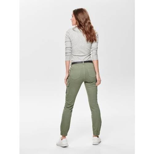 Only Ankle Long Cargo Trousers - Green/Oil Green