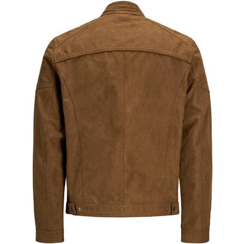 Jack & Jones Faux Leather Jacket - Brown/Cognac