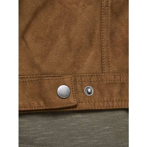 Jack & Jones Faux Leather Jacket - Brown/Cognac