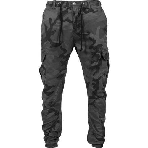 Urban Classics Camo Cargo Jogging Pants - Grey Camouflage