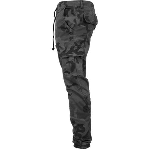 Urban Classics Camo Cargo Jogging Pants - Grey Camouflage