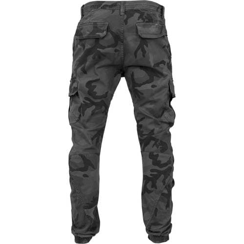 Urban Classics Camo Cargo Jogging Pants - Grey Camouflage