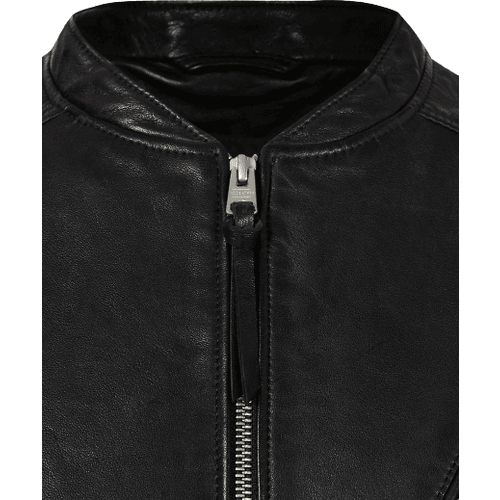 AllSaints Harwood Leather Hooded Biker jacket - Black